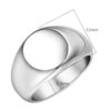 Unisex Round Flat Steel Ring Personality Fashion Glossy Ring for Men & Women (6)