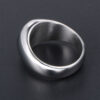 Unisex Round Flat Steel Ring Personality Fashion Glossy Ring for Men & Women (9)