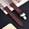 Leather Wristwatch Bands Black Brown Replacement Watch Strap with Buckle 18-24MM (12)